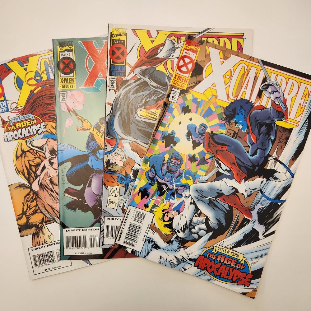 Lot of 4 X-Calibre Comic Books 1 2 3 4 Marvel 1995 Age Of Apocalypse Run 1-4
